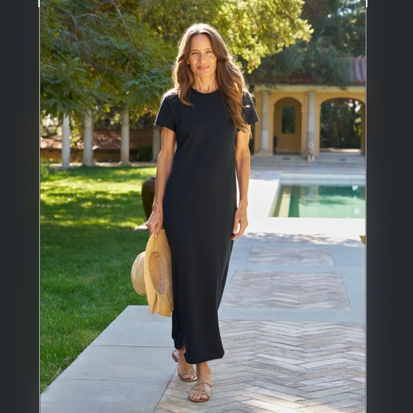 FRANK & EILEEN TEE LAB Harper Perfect Tee Dress in Black - NWOT! - XS - Picture 1 of 15